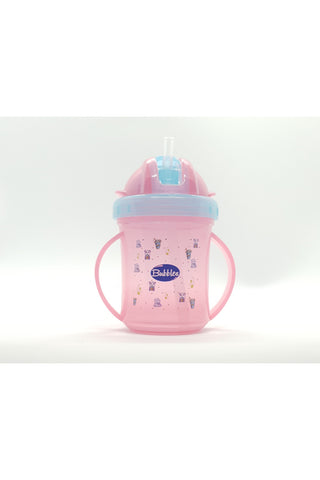 Bubbles cup with straw