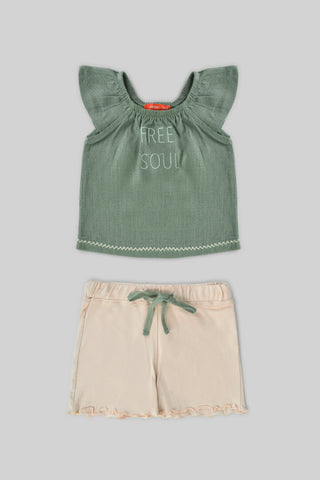 Rouned Pajamas Set