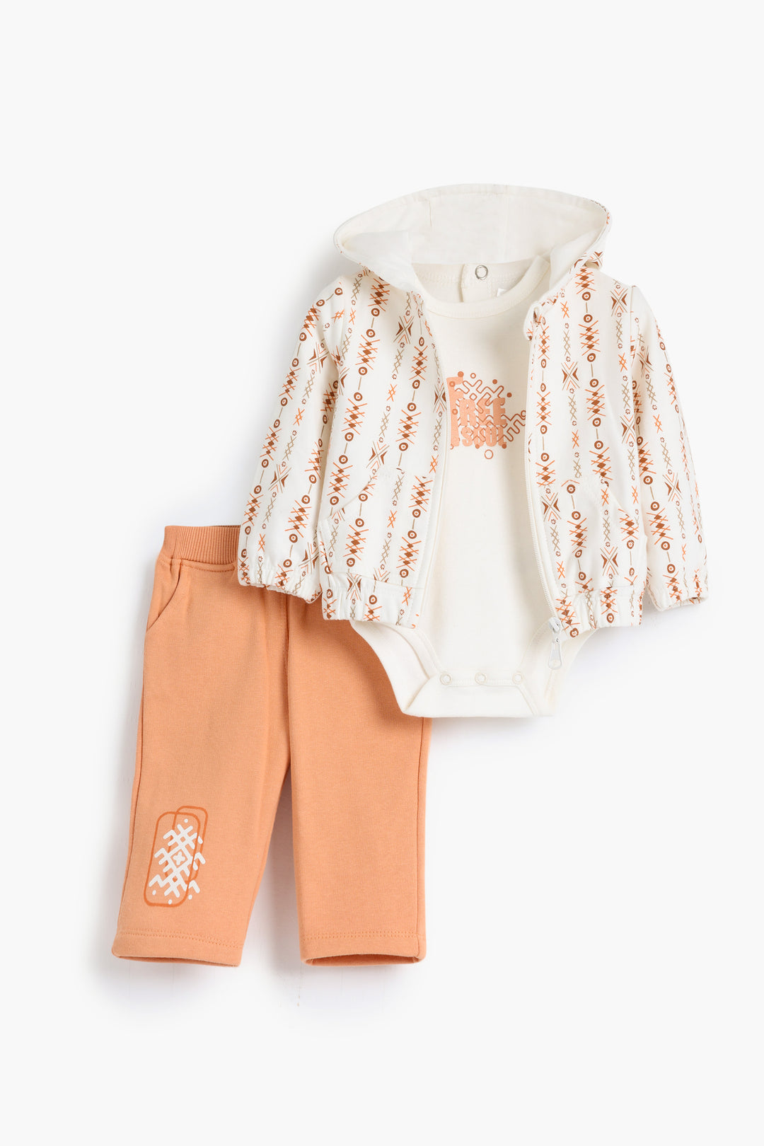 Hooded Printed Pajamas Set 22251713