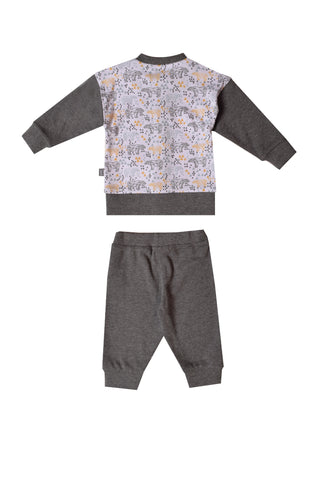 Printed Long Sleeve Pajamas Set 2 Pieces