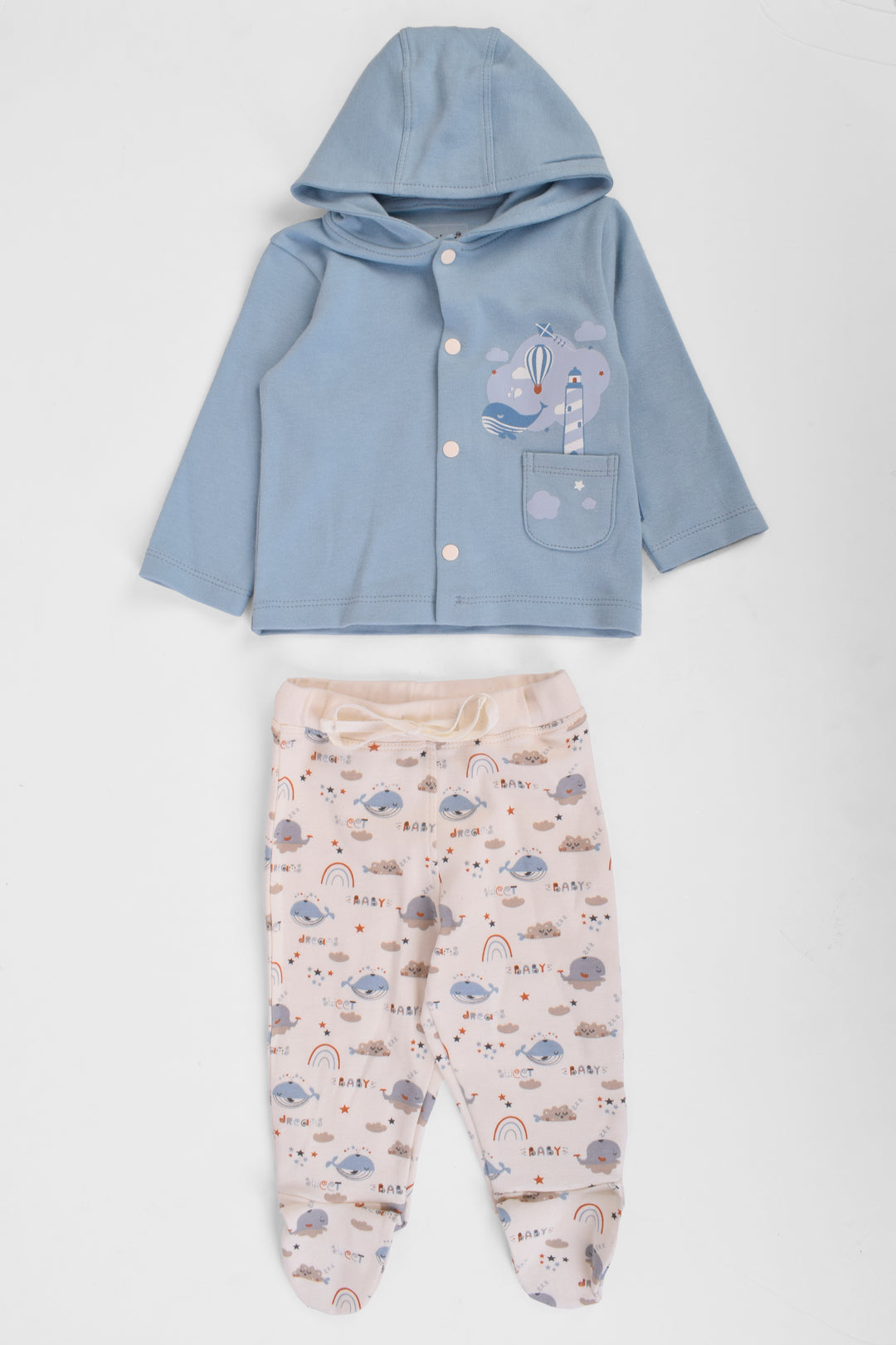 Hooded Printed Pajama Set