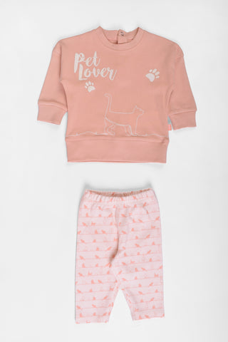Round Printed Pajamas Set