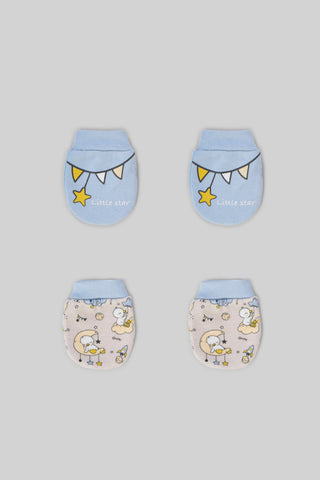 Printed Baby Mittens P/2