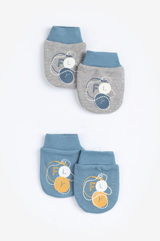 Printed Baby Mittens Pack Of 2 3-2110-25