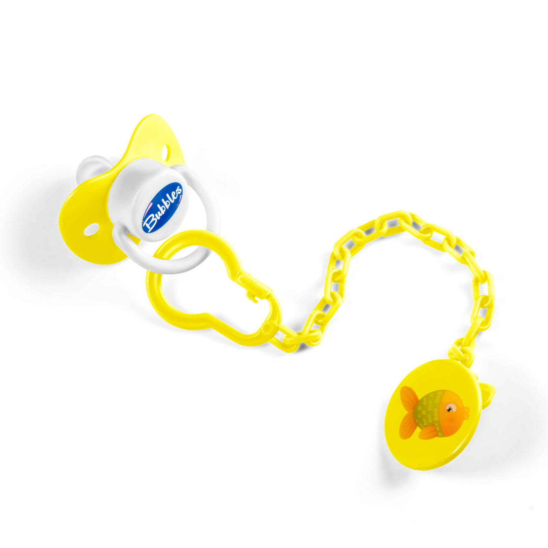 Bubbles Soother Pacifier with Chain for newborns up to 3 Months 843647