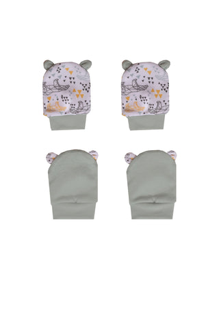 Printed Baby Mittens P/2