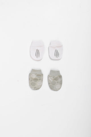 Printed Baby Mittens P/2