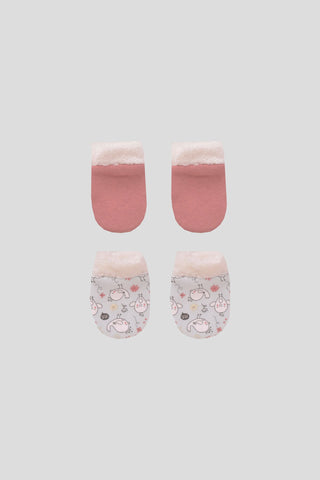 Printed Baby Mittens P/2