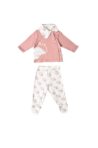 Printed Long Sleeve pajamas Set 2 Pieces