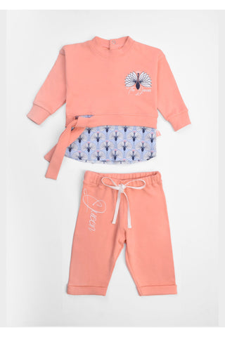 Round Printed Pajama Set 2 Pieces