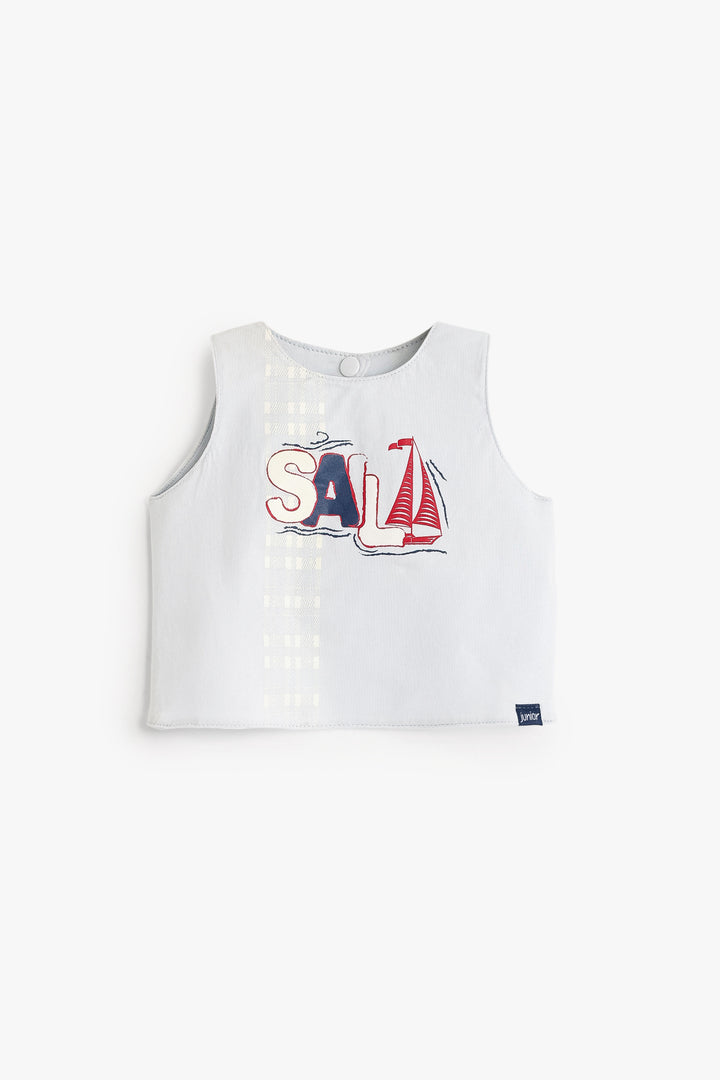 Baby Boys Sleeveless Shirt Bib