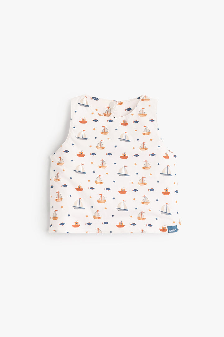 Baby Boys Sleeveless Shirt Bib