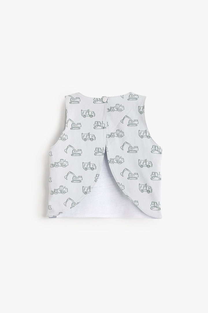 Baby Boys Sleeveless Shirt Bib