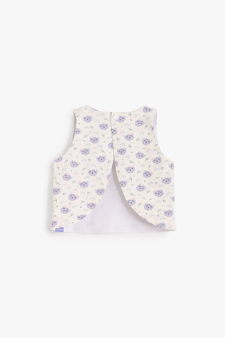 Baby Girls Sleeveless Shirt Bib