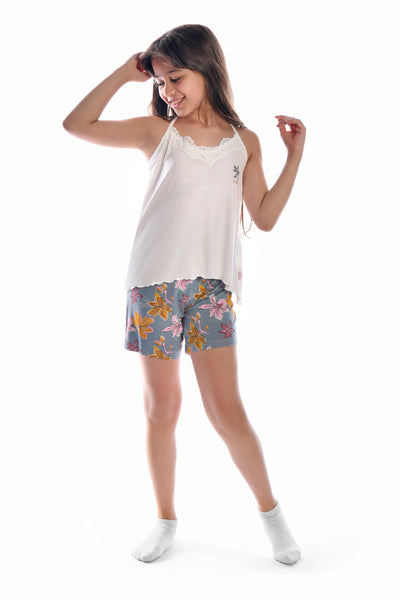 Printed Sleeveless Pajamas Set 2 Pieces