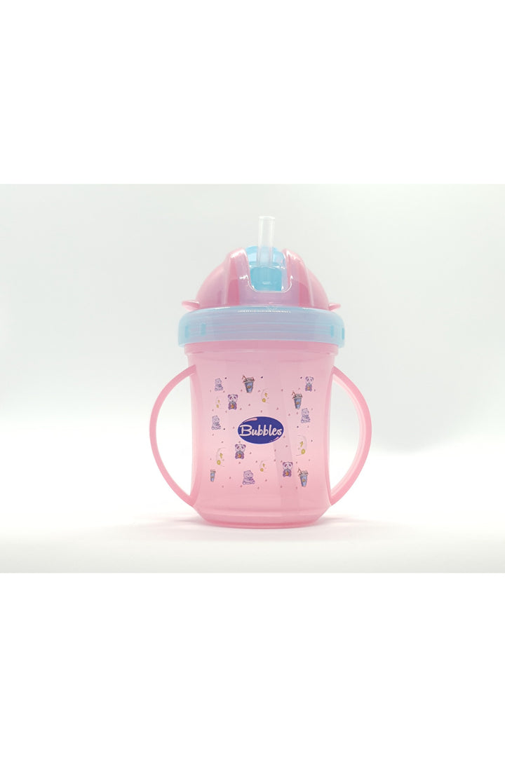 Bubbles cup with straw