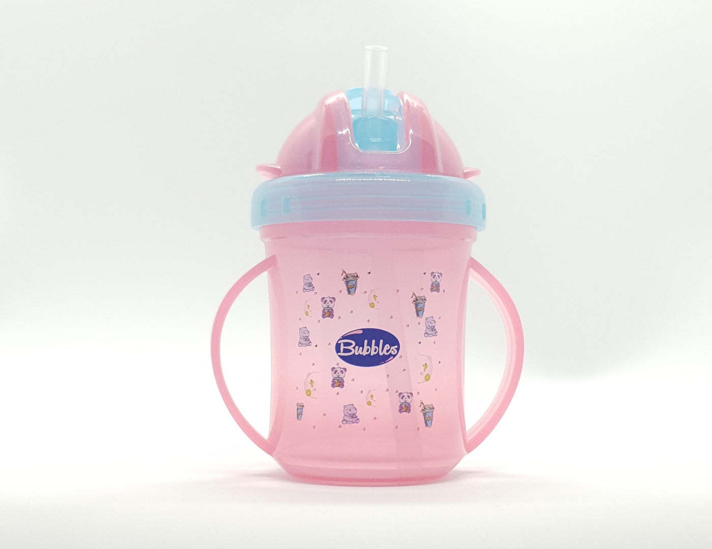 Bubbles cup with straw