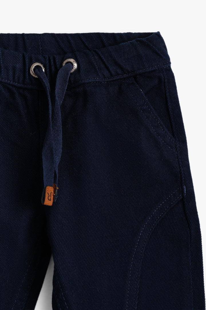 Baby Boys Navy Gabardine Balloon Pant