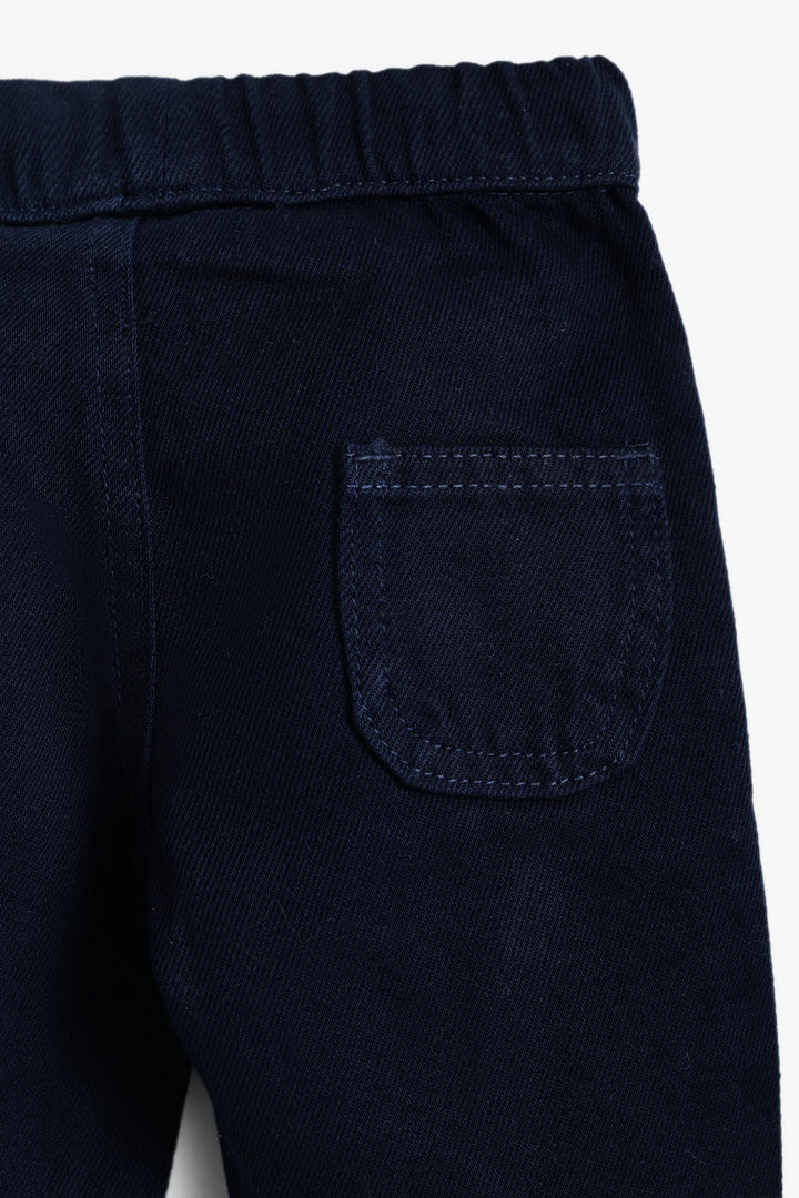 Baby Boys Navy Gabardine Balloon Pant