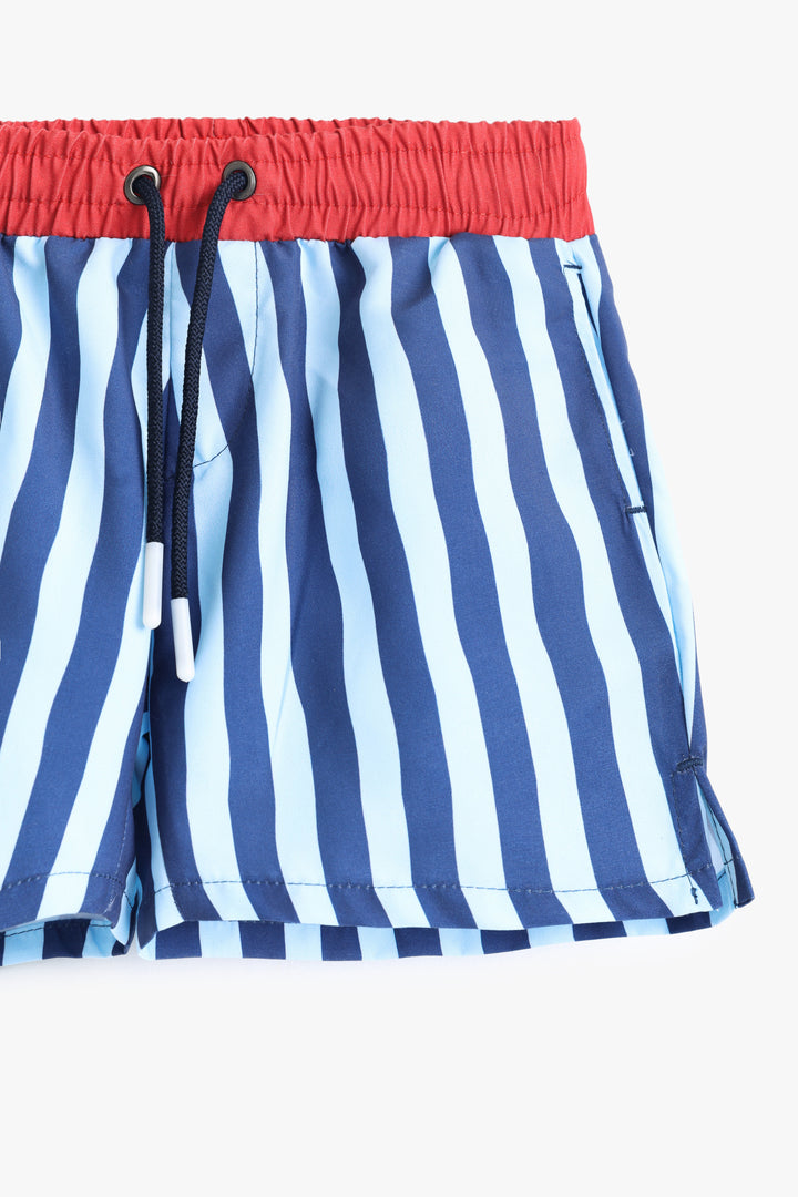 Baby Boys Navy Striped Shorts