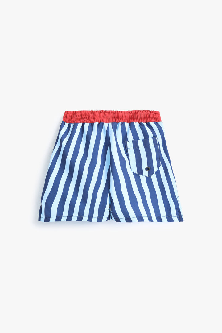 Baby Boys Navy Striped Shorts