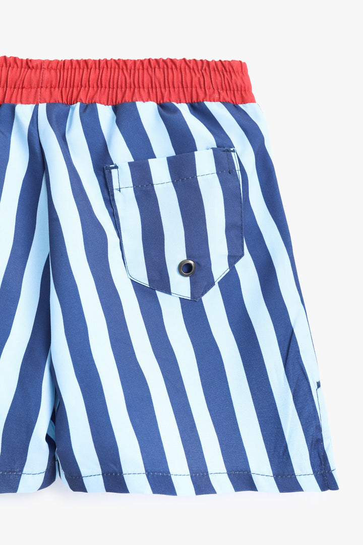 Baby Boys Navy Striped Shorts