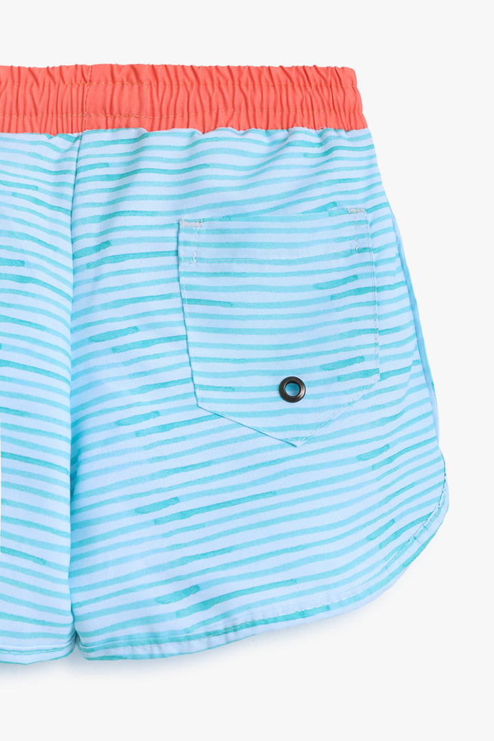 Baby Boys Light Blue Striped Shorts