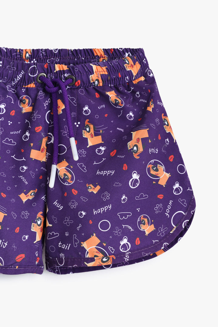 Baby Boys Purple Dog Shorts