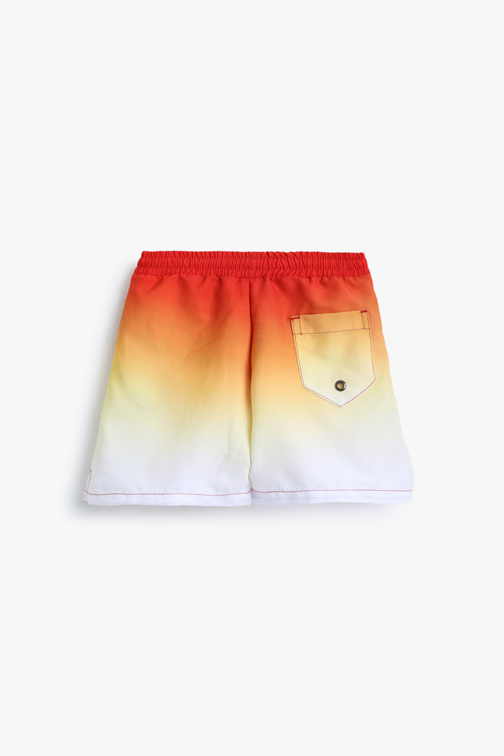 Baby Boys Orange Gradient Shorts