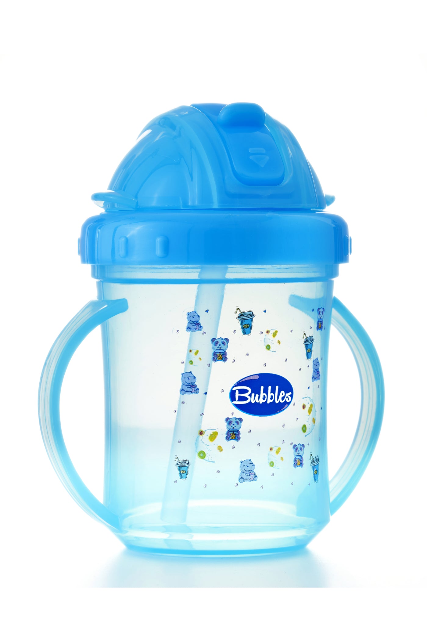 Bubbles cup with straw