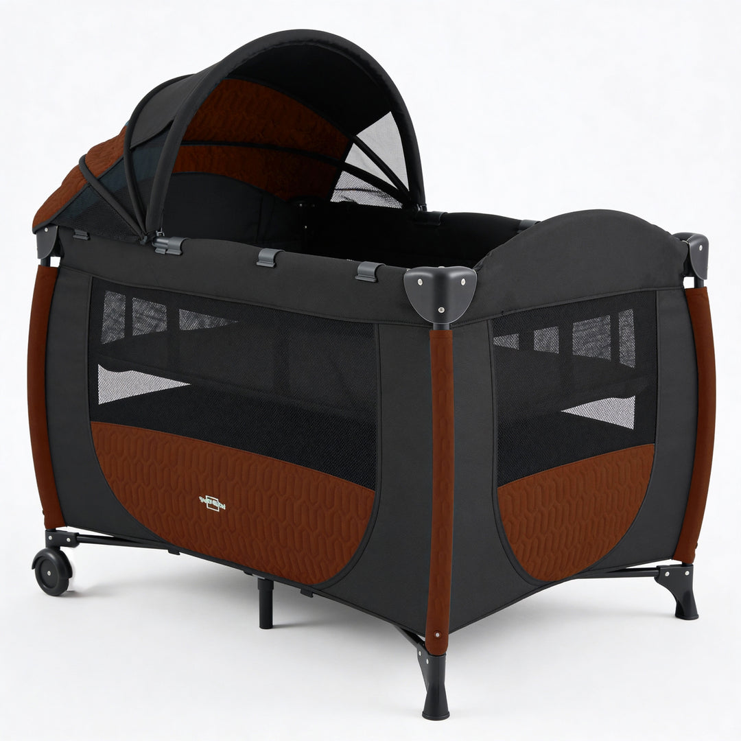 Allure Burgundy Baby Bed