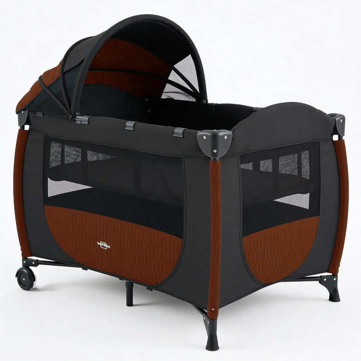 Allure Burgundy Baby Bed