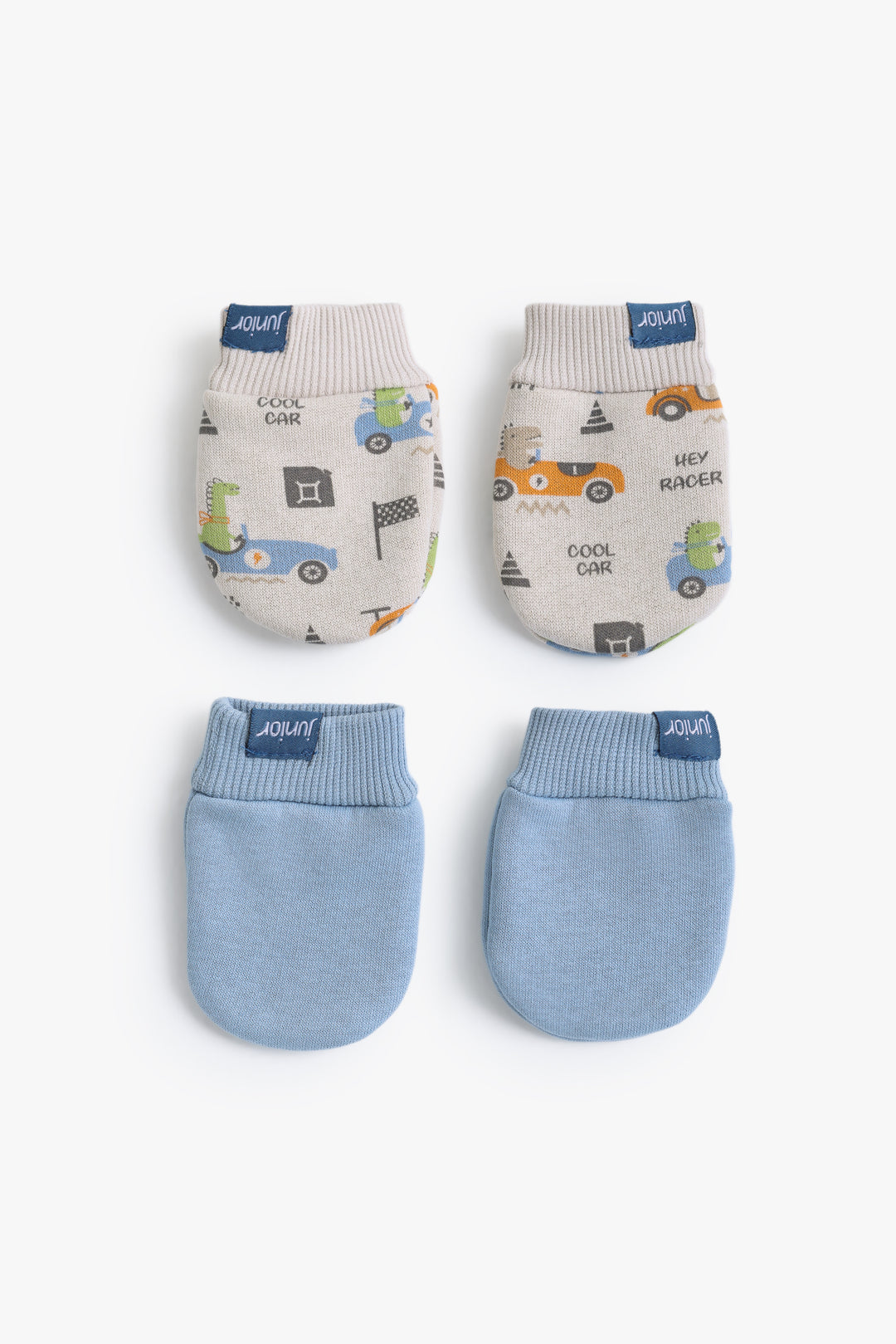 Baby Boys Hey Racer Mittens Pack Of 2