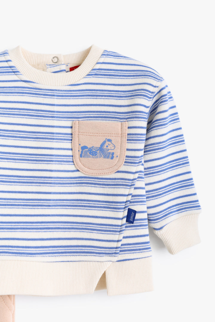 Baby Boys Striped Animals Pyjama Set