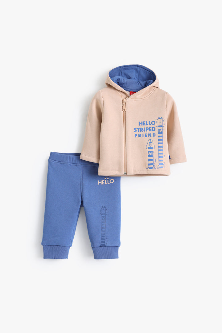 Baby Boys Striped Animals Pyjama Set