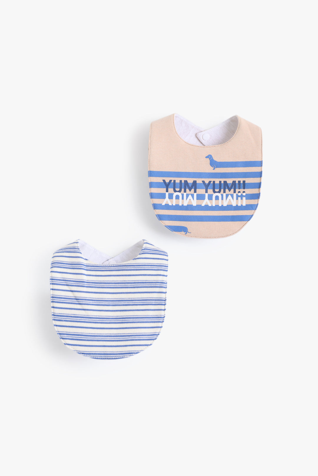 Baby Boys Striped Animals Bib Pack Of 2