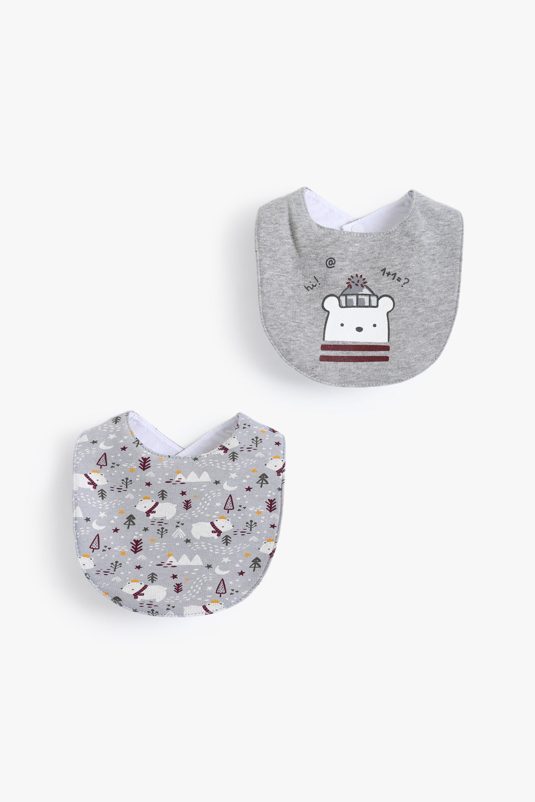 Baby Boys Hello Bear Bib Pack Of 2