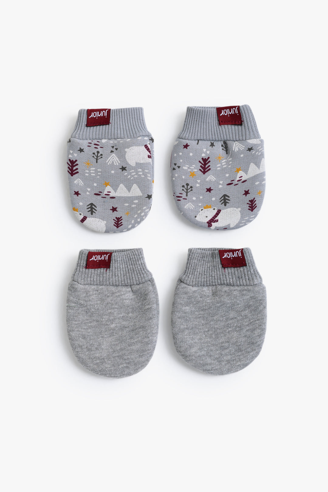 Baby Boys Hello Bear Mittens Pack Of 2