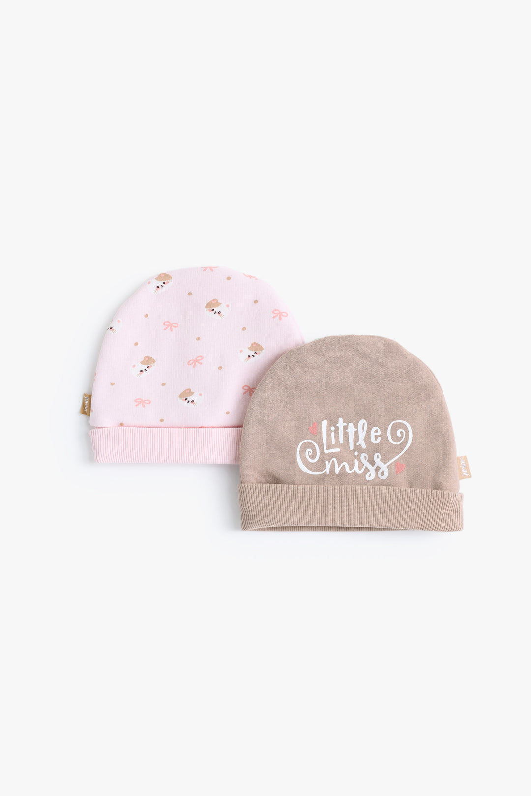 Baby Girls Little Cat Cap Pack Of 2