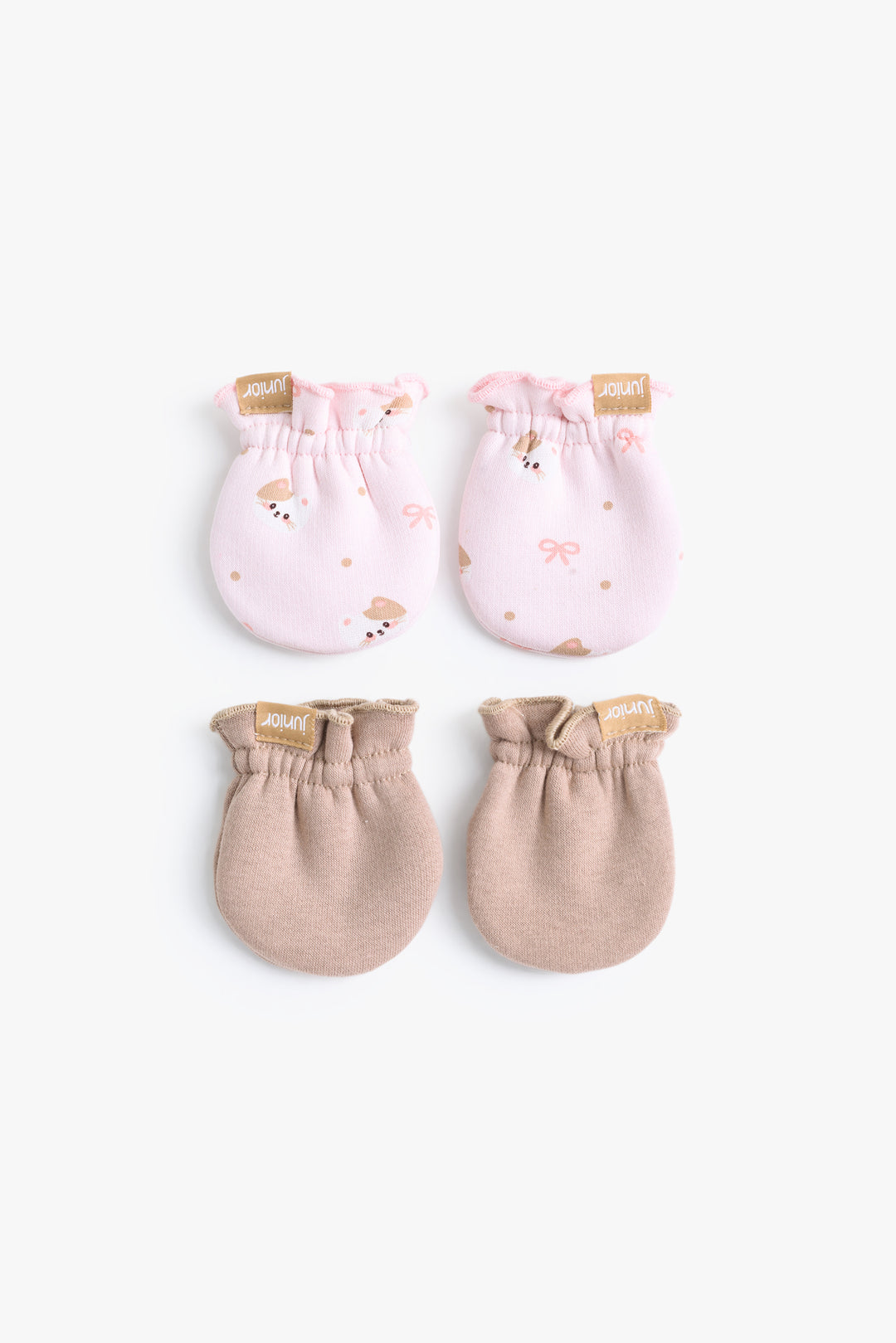 Baby Girls Little Cat Mittens Pack Of 2