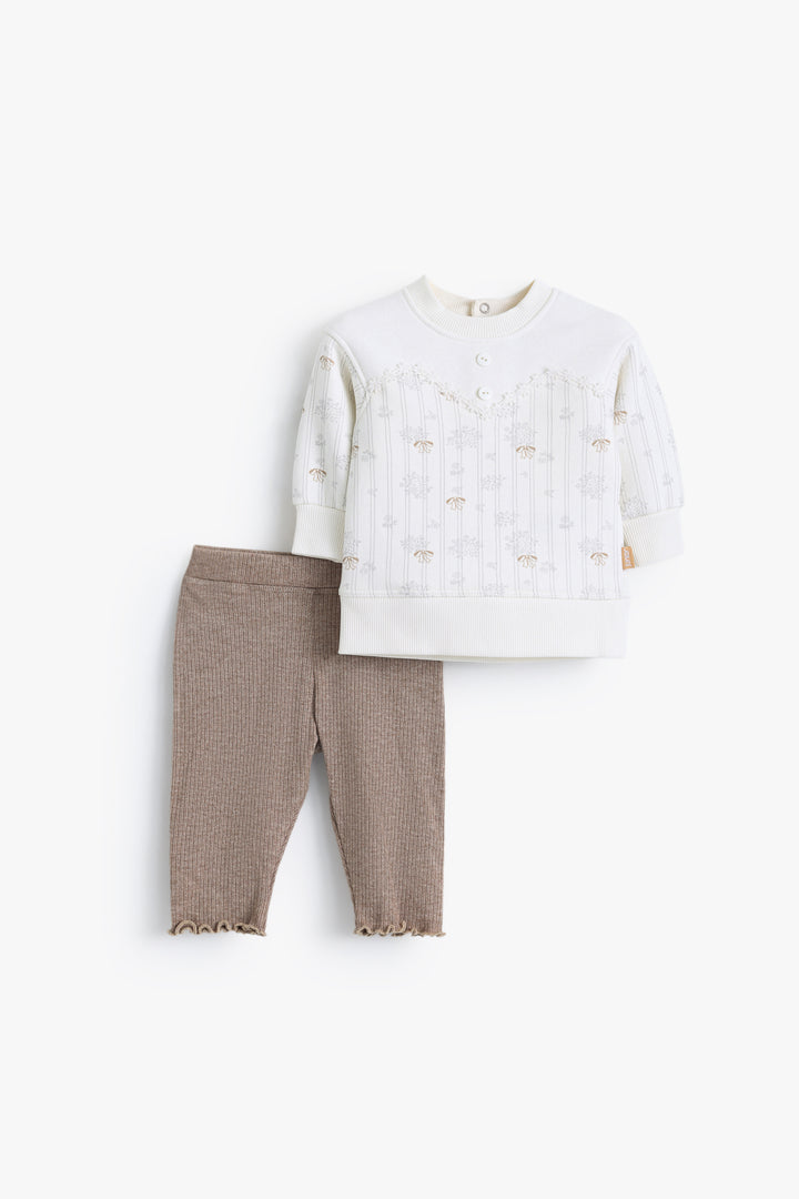 Baby Girls Vintage Flower Pyjama Set