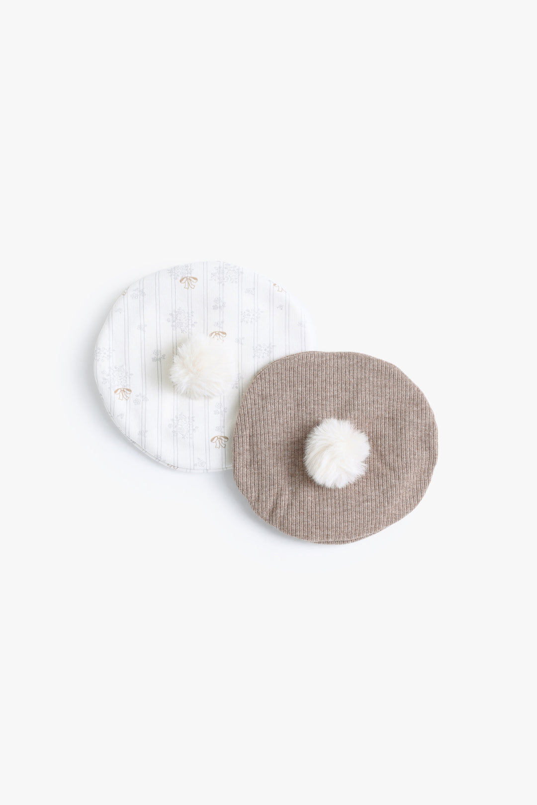 Baby Girls Vintage Flower Cap Pack Of 2