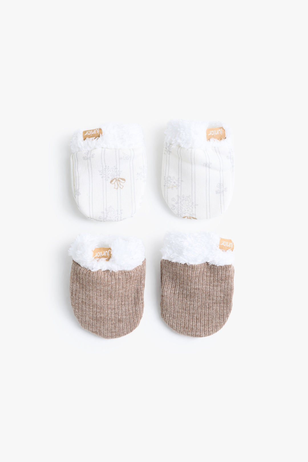 Baby Girls Vintage Flower Mittens Pack Of 2