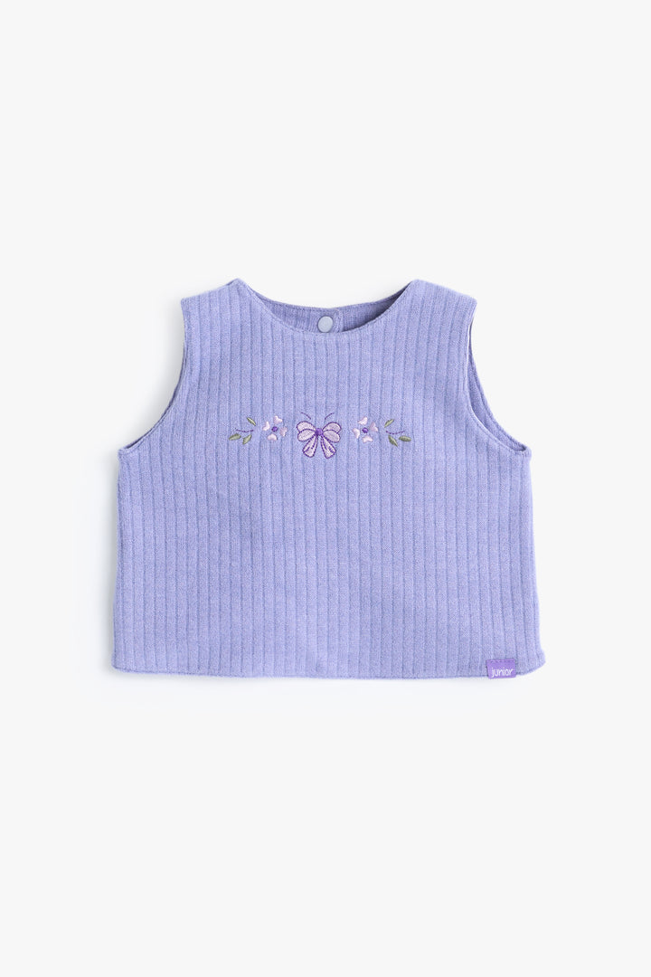 Baby Girls Lavender Sleeveless Bib