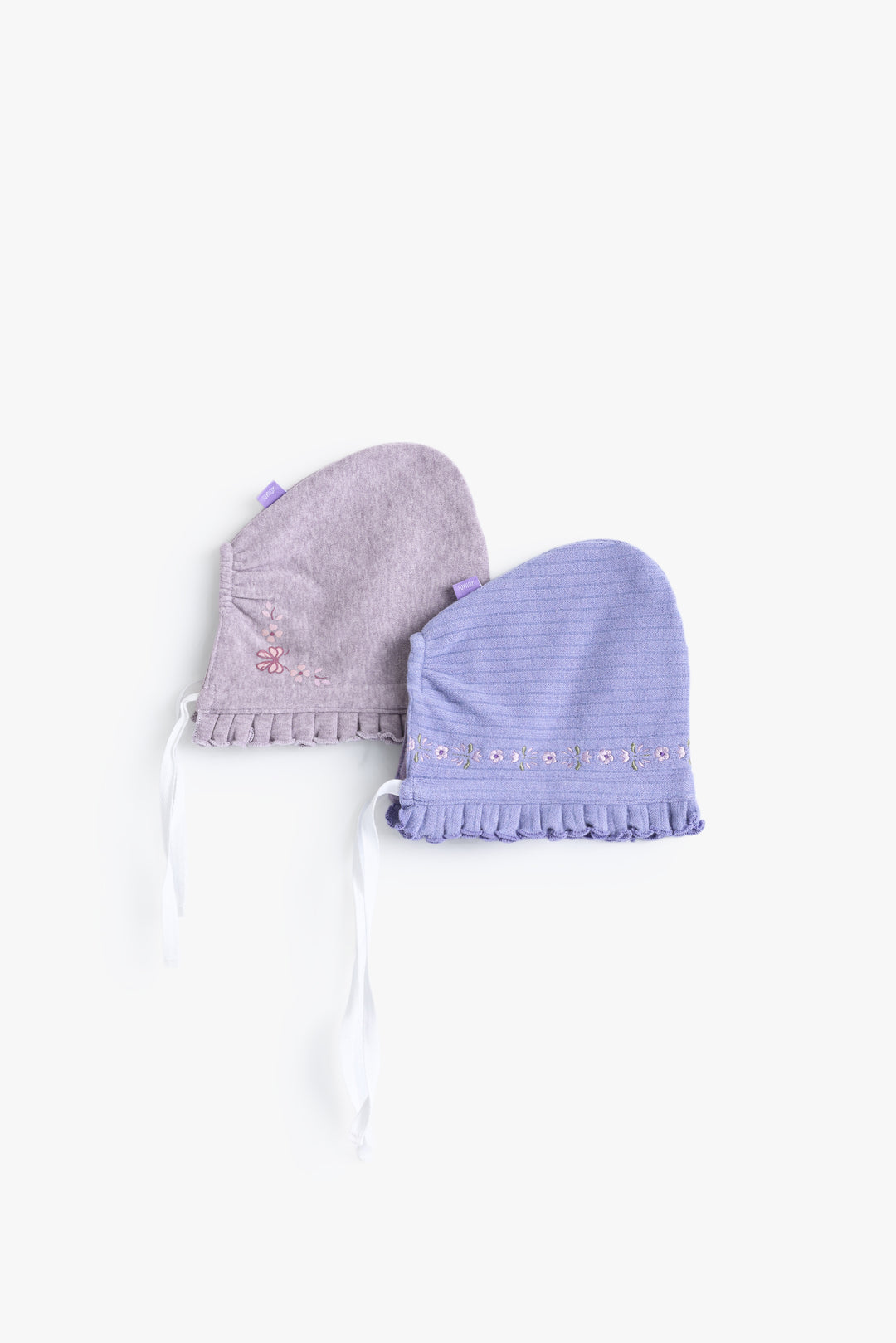 Baby Girls Lavender Cap Pack Of 2