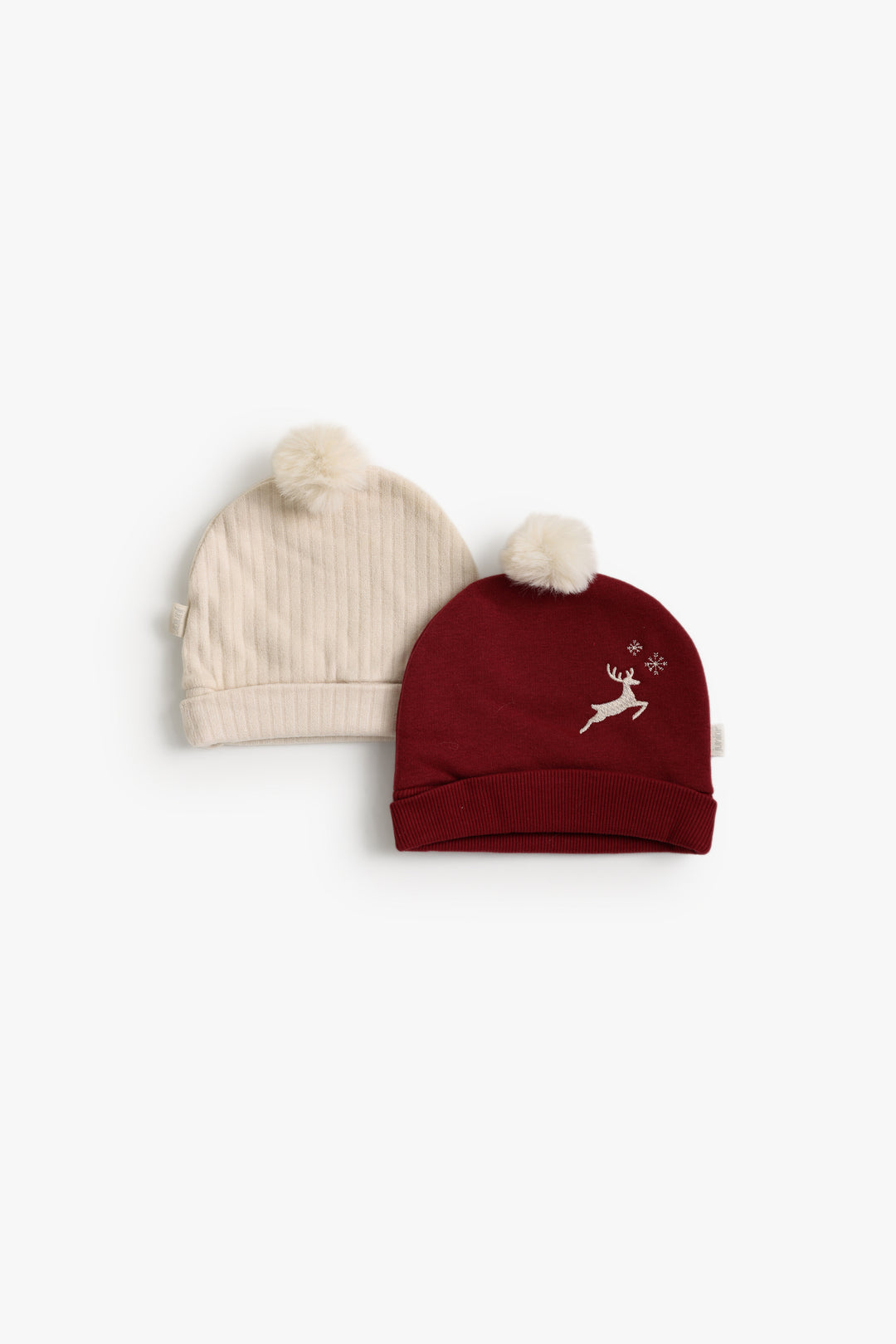 Baby Girls Christmas Cap Pack Of 2