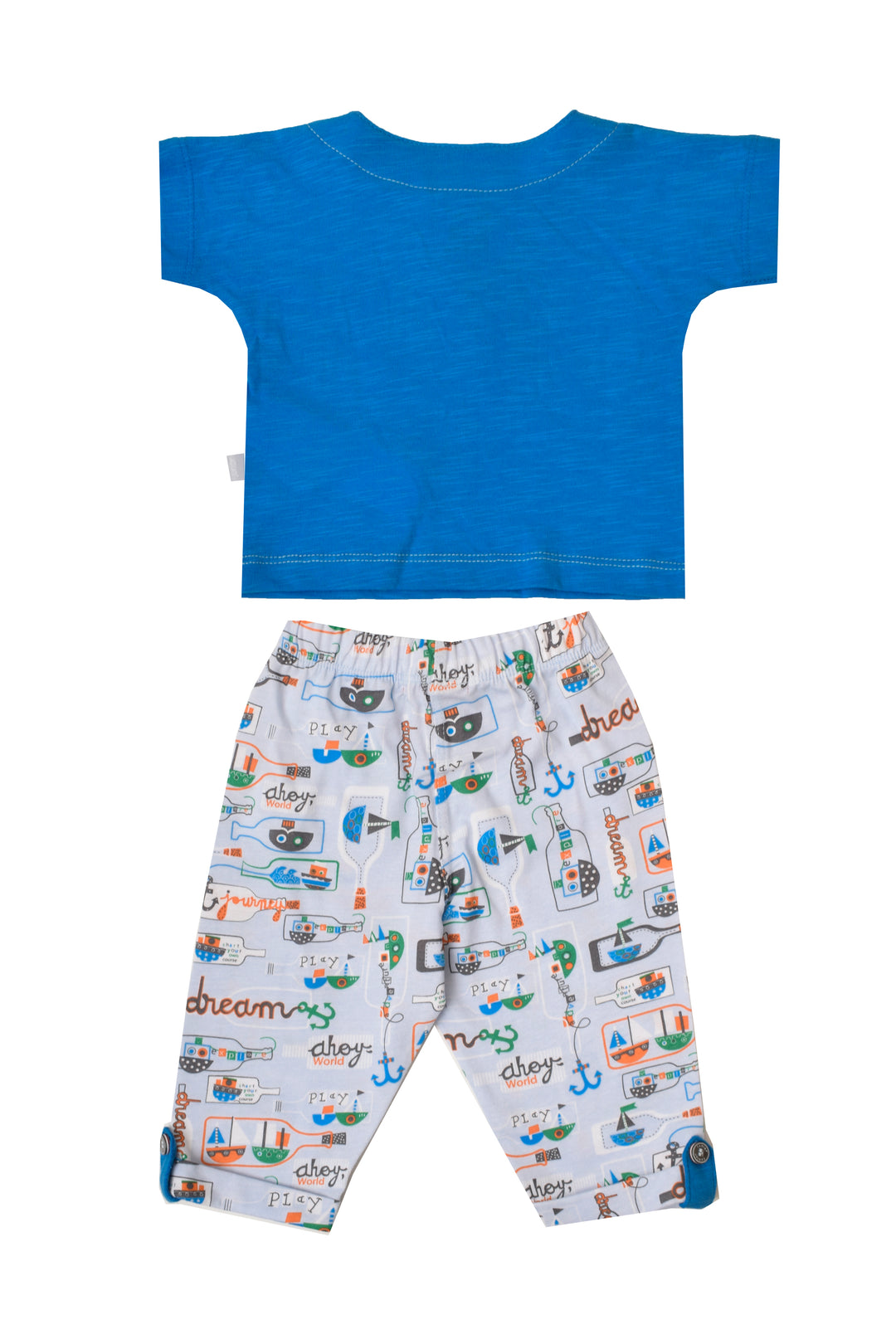 Printed Short Sleeve Pajamas Set