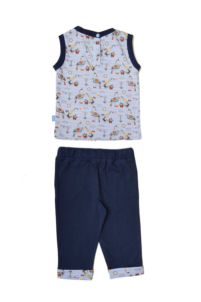 Printed Sleeveless Pajamas Set 2 Pieces