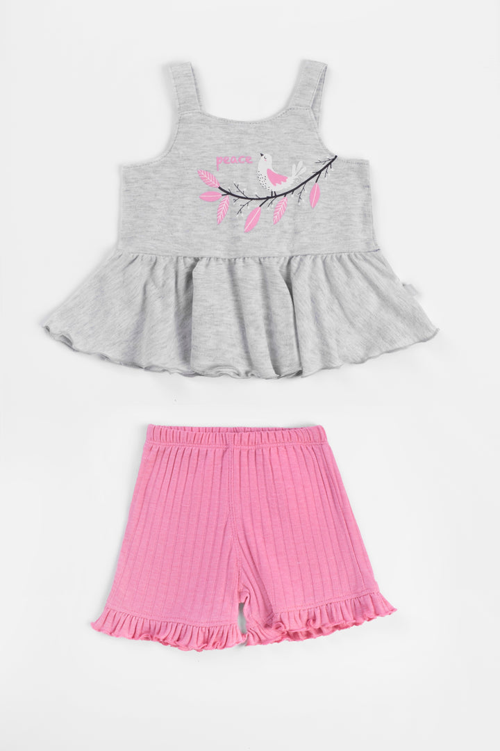 Round Printed Pajamas Set