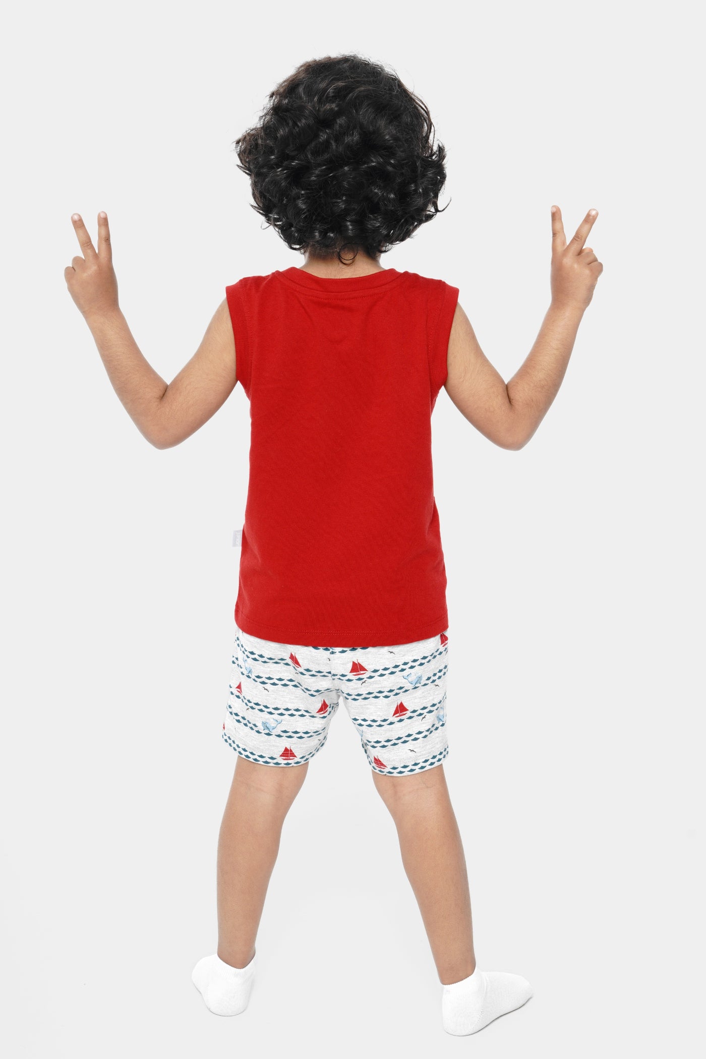 Round Printed pajamas Set 2 Pieces